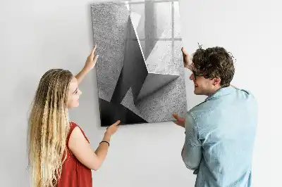 Magnetinė sauso valymo lenta geometrinė abstrakcija