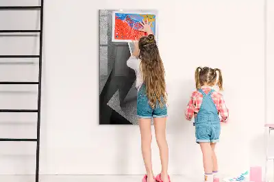 Magnetinė sauso valymo lenta geometrinė abstrakcija
