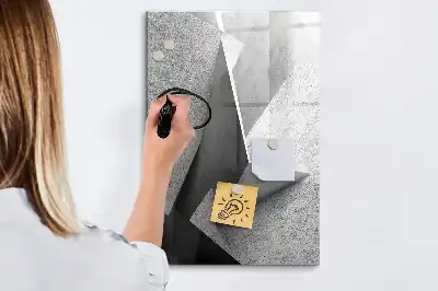 Magnetinė sauso valymo lenta geometrinė abstrakcija