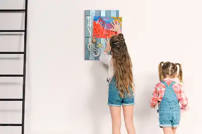 Magnetinė sauso valymo lenta jūros tematikos dizainas
