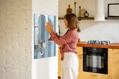 Magnetinė sauso valymo lenta jūros tematikos dizainas