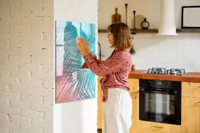 Magnetinė sauso valymo lenta palmės lapų rašto