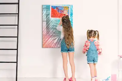Magnetinė sauso valymo lenta palmės lapų rašto