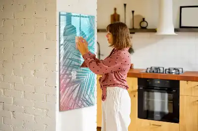 Magnetinė sauso valymo lenta palmės lapų rašto