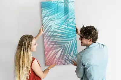 Magnetinė sauso valymo lenta palmės lapų rašto