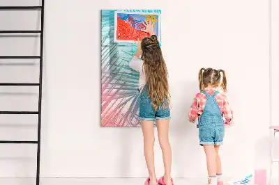 Magnetinė sauso valymo lenta palmės lapų rašto