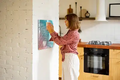 Magnetinė sauso valymo lenta palmės lapų rašto