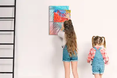 Magnetinė sauso valymo lenta palmės lapų rašto