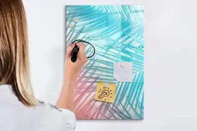 Magnetinė sauso valymo lenta palmės lapų rašto