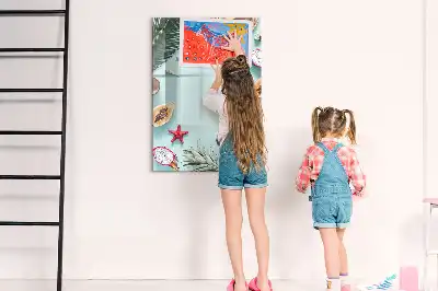 Magnetinė sauso valymo lenta vasaros kompozicija