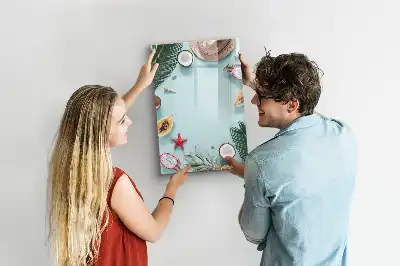 Magnetinė sauso valymo lenta vasaros kompozicija