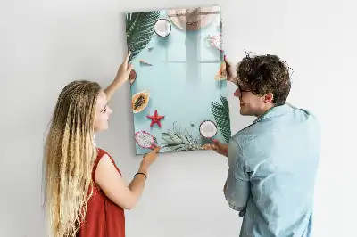 Magnetinė sauso valymo lenta vasaros kompozicija
