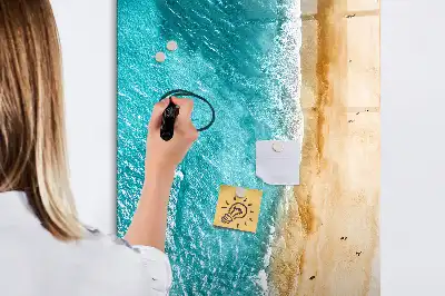 Magnetinė sauso valymo lenta jūros paplūdimio motyvas
