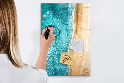 Magnetinė sauso valymo lenta jūros paplūdimio motyvas