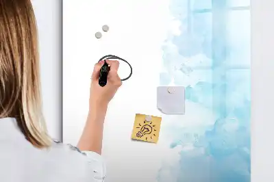 Magnetinė sauso valymo lenta su akvarelinių dėmių raštu