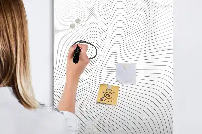 Magnetinė sauso valymo lenta pilkų linijų dizaino