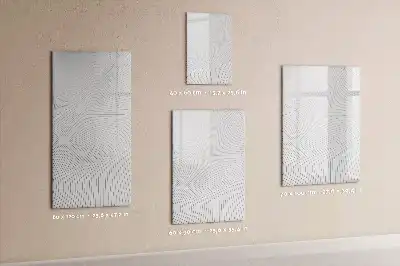 Magnetinė sauso valymo lenta pilkų linijų dizaino