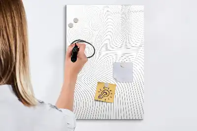 Magnetinė sauso valymo lenta pilkų linijų dizaino