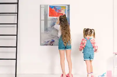 Magnetinė lenta tapybiškos abstrakcijos motyvais su sauso valymo funkcija