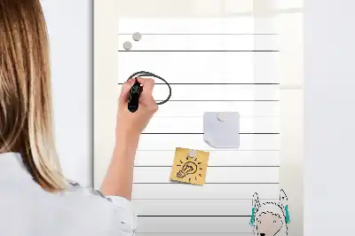 Magnetinė sauso valymo lenta su norų sąrašu
