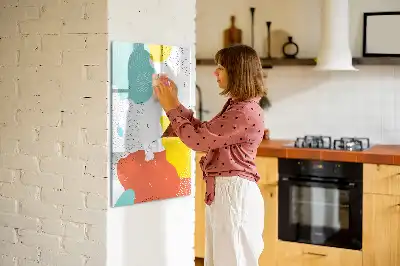 Magnetinė lenta sausam valymui su spalvingais piešiniais