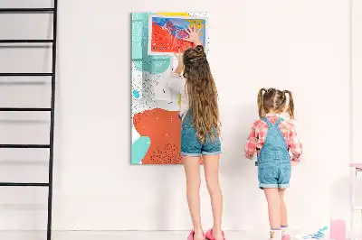Magnetinė lenta sausam valymui su spalvingais piešiniais