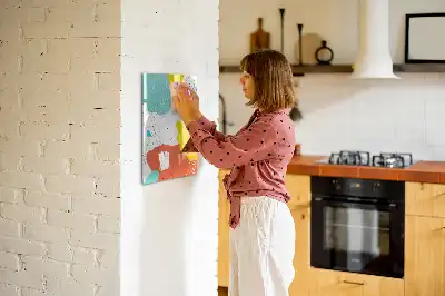 Magnetinė lenta sausam valymui su spalvingais piešiniais