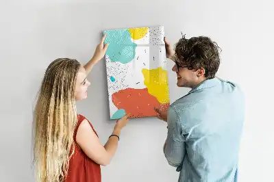 Magnetinė lenta sausam valymui su spalvingais piešiniais