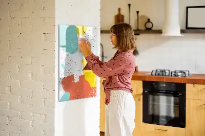 Magnetinė lenta sausam valymui su spalvingais piešiniais