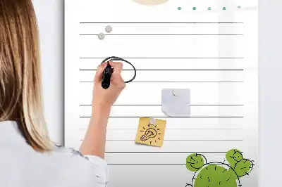 Magnetinė lenta sausam valymui darbų sąrašo lentelė