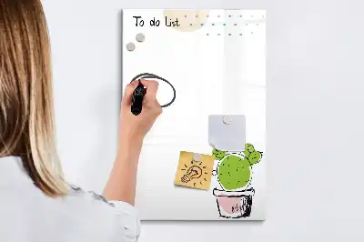 Magnetinė lenta sausam valymui darbų sąrašo lentelė
