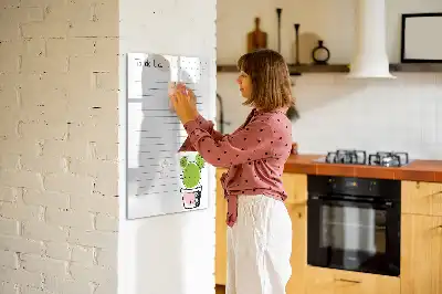 Magnetinė lenta sausam valymui darbų sąrašo lentelė