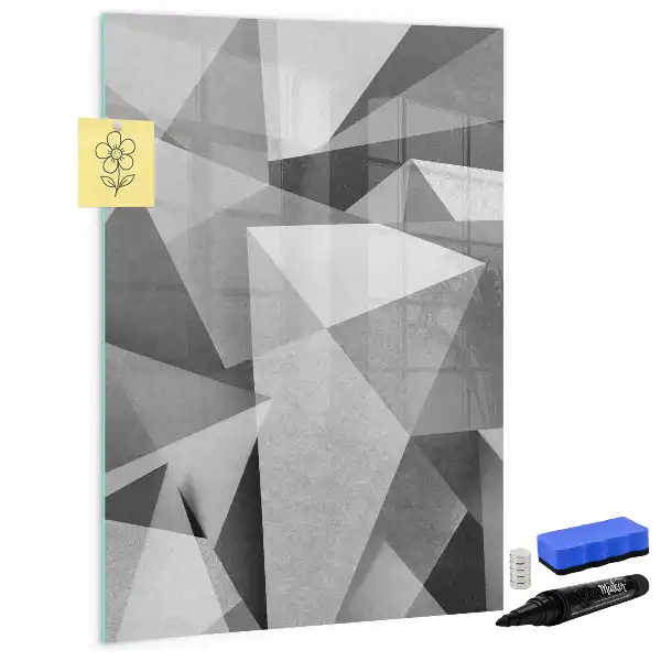 Magnetinė sauso valymo lenta geometrinės abstrakcijos rašto
