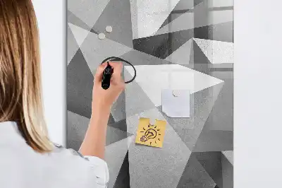 Magnetinė sauso valymo lenta geometrinės abstrakcijos rašto
