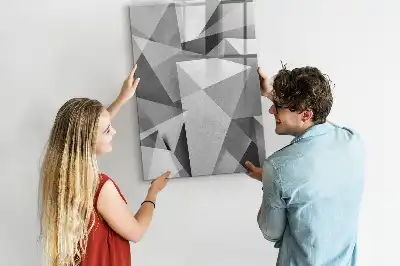 Magnetinė sauso valymo lenta geometrinės abstrakcijos rašto