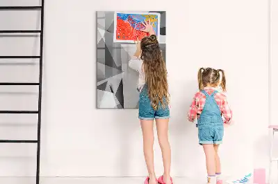 Magnetinė sauso valymo lenta geometrinės abstrakcijos rašto