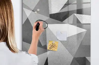 Magnetinė sauso valymo lenta geometrinės abstrakcijos rašto