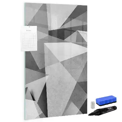 Magnetinė sauso valymo lenta geometrinės abstrakcijos rašto