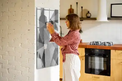 Magnetinė sauso valymo lenta geometrinės abstrakcijos rašto