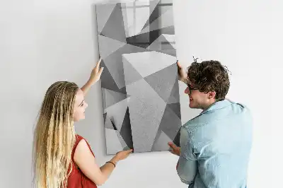 Magnetinė sauso valymo lenta geometrinės abstrakcijos rašto