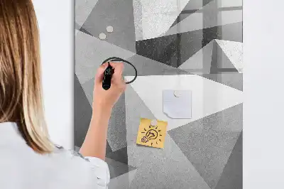 Magnetinė sauso valymo lenta geometrinės abstrakcijos rašto