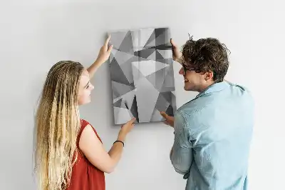 Magnetinė sauso valymo lenta geometrinės abstrakcijos rašto
