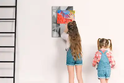Magnetinė sauso valymo lenta geometrinės abstrakcijos rašto