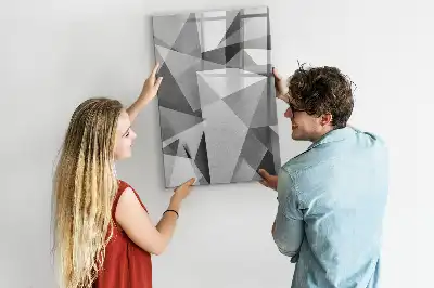 Magnetinė sauso valymo lenta geometrinės abstrakcijos rašto