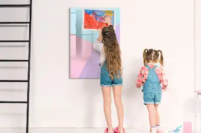 Magnetinė sauso valymo lenta pastelinis raštas
