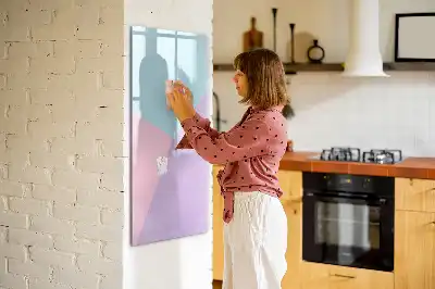 Magnetinė sauso valymo lenta pastelinis raštas