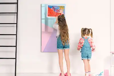 Magnetinė sauso valymo lenta pastelinis raštas