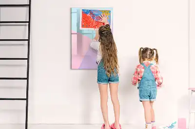 Magnetinė sauso valymo lenta pastelinis raštas