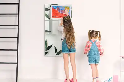 Magnetinė sauso valymo lenta su žalių lapų rėmeliu