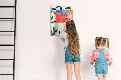 Magnetinė sauso valymo lenta su žalių lapų rėmeliu